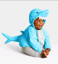Baby Shark Halloween Costume Plush Hooded Pullover - 6-12 Months