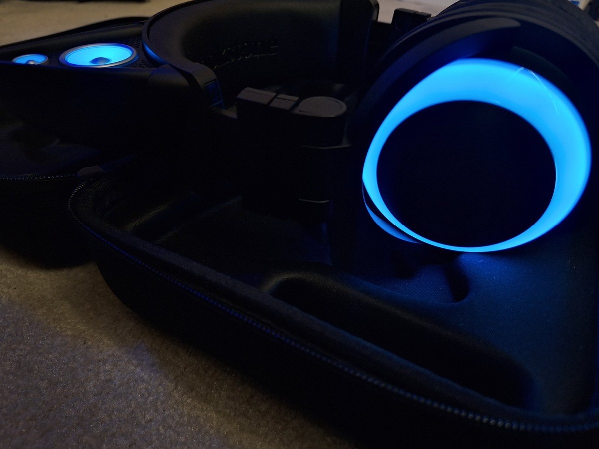 Brookstone Wired Purple Cat Ear Headphones With External Speakers