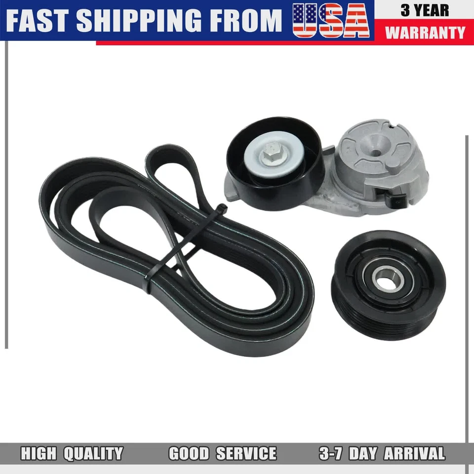 Kit de polea tensora de correa de transmisión para Ford Crown Victoria Lincoln Town Car 06-11 Foto 4 de 4