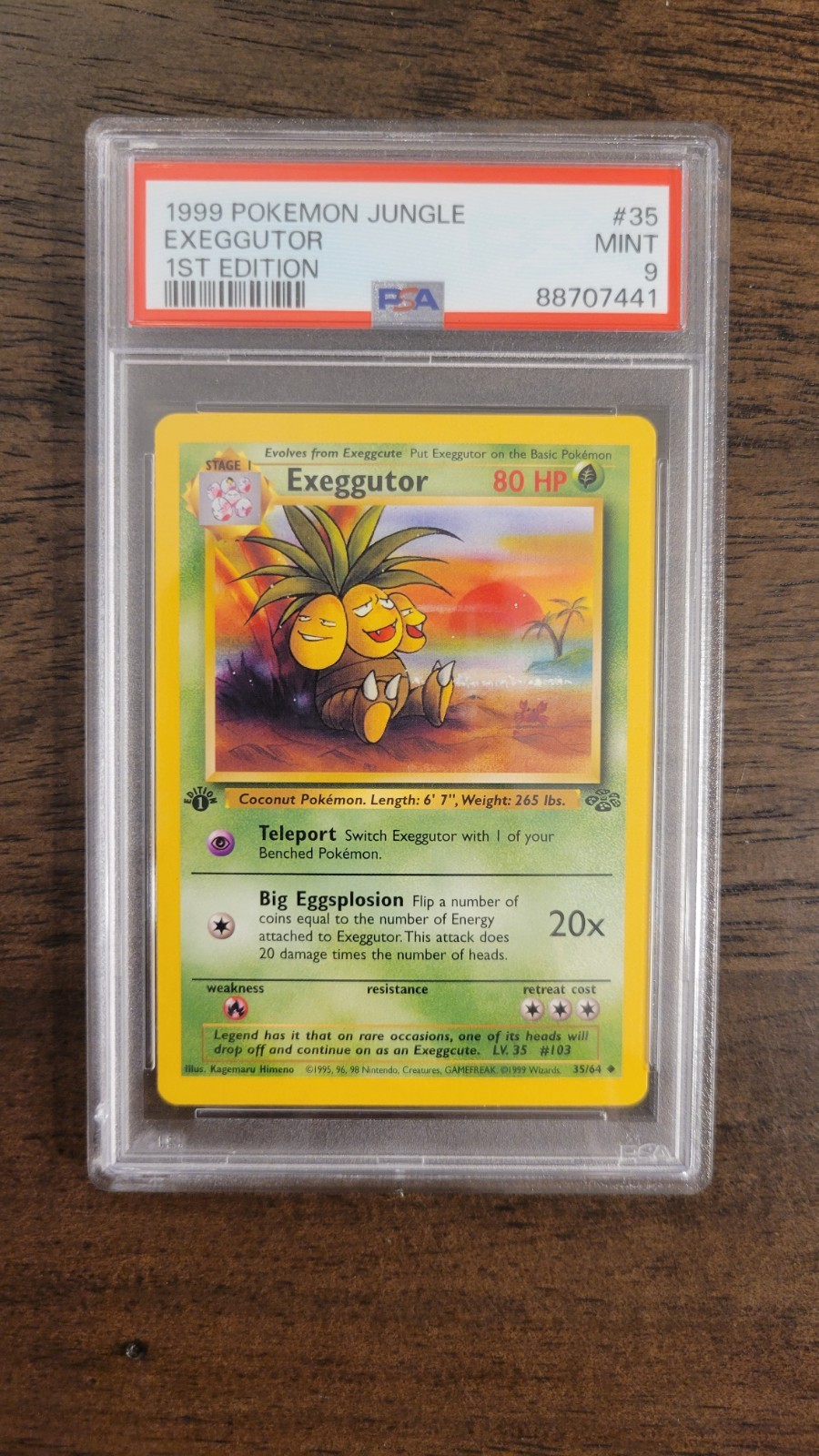 Pokemon Exeggutor 35/64 Jungle 1st Edition PSA 9