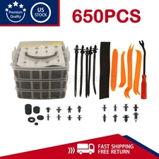 NEW 650PCS Car Body Retainer Clips Auto Fasteners Push Trim Pin Rivet Bumper Kit