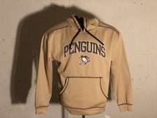 Vintage Vegas Gold Pittsburgh Penguins Hoodie Sweatshirt Size L Crosby Fleury