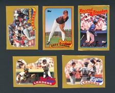 1989 Topps Gold Prototypes - 5 Different - All one-of-a-kind! From co. executive
