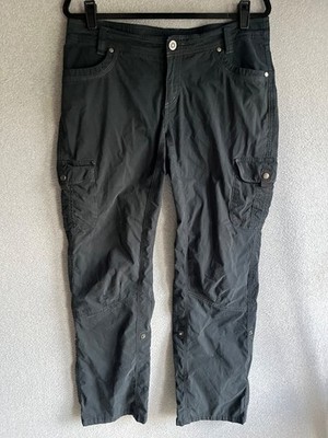 Kuhl Pants Womens 12 Black Roll Up Cargo Gorpcore Hiking Low Rise