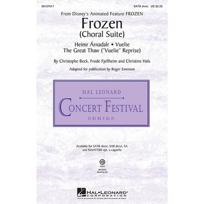 Hal Leonard Frozen (Choral Suite) SAB Divisi Composed by Christophe Beck