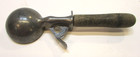 Primitive Old 1910's Spring Gear Action Antique Ice Cream Scoop w Wood Handle — photo 6