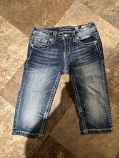 Miss Me Embellished Capri Jeans JK8599P Youth Size 14
