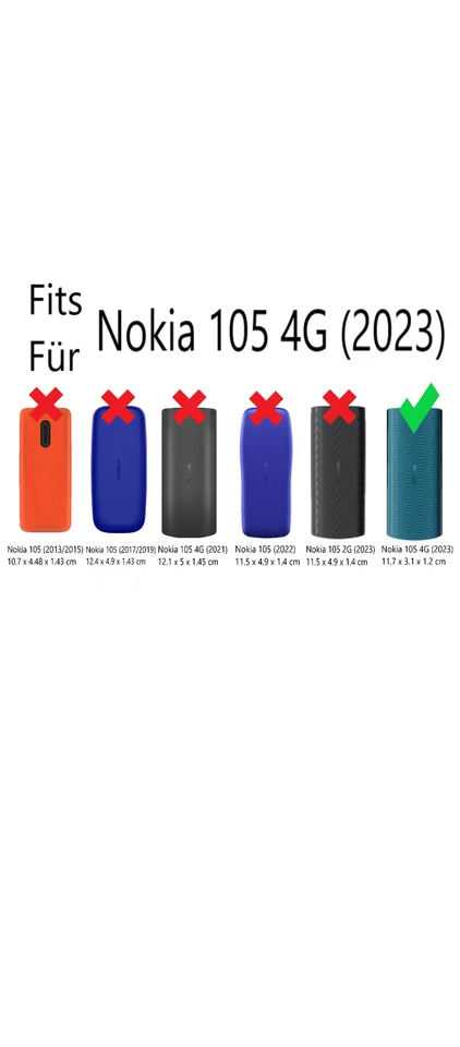 caseroxx Flip Cover for Nokia 105 4G (2023) / 110 4G (2023) / 106 4G (2023), Cas - Image 3 of 3
