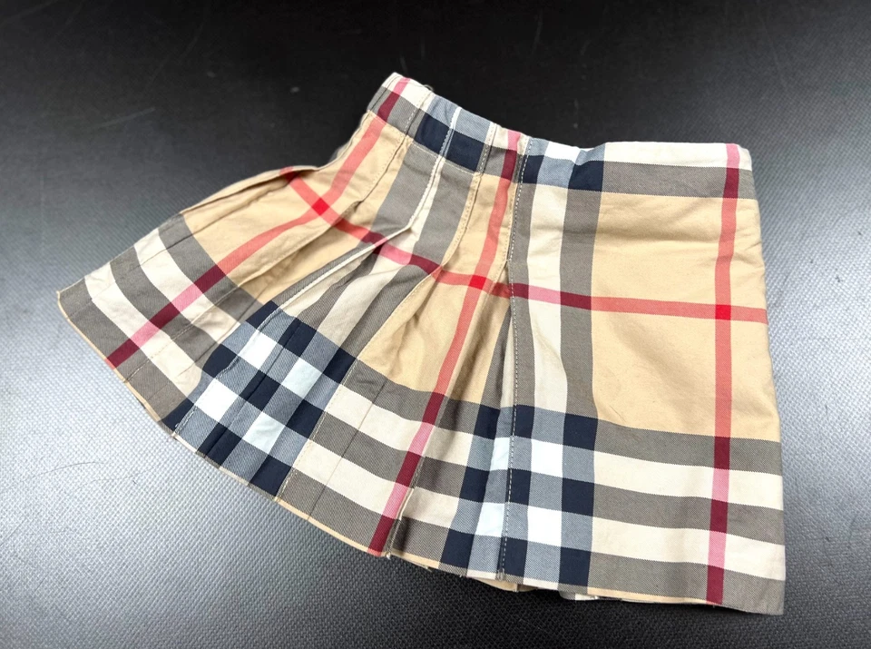 Подлинный девочек BURBERRY London бежевый Nova чек хлопок Baby Kids юбка размер 9 М 71 см - Изображение 3 из 4