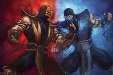358866 Mortal Kombat Sub-Zero & Scorpion Art Decor Wall Print Poster
