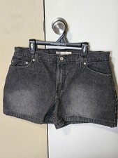 Women's Faded Glory Shorts - Size 12 - Dark Wash Denim Jean Y2K Chic Vintage