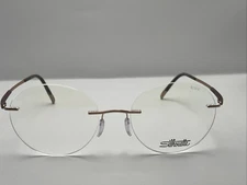 Silhouette 5540 10 3530 54/19 135 Gold & Mauve Rimless Eyeframes 2777