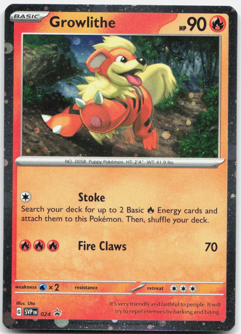 Growlithe Holo Promo SV: Scarlet & Violet Promo Cards 024 NM