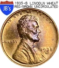 1935-S Lincoln Wheat Cent Penny 1c - Red/Brown - UNCIRCULATED