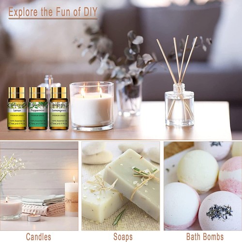Pure Essential Oils Set 12x 5ml -for Diffusers, Home Care, Candle Making Scents - Picture 7 of 13