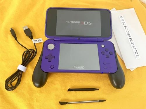 EXCELLENT - New Nintendo 2DS XL - Purple Console System - USA English w/ Charger