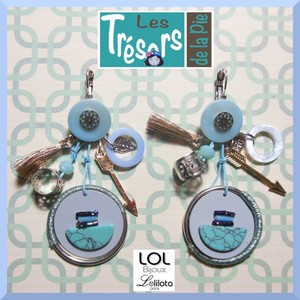 Turquoise av 8,95€ Lolilota Boucles d/'oreilles LOL BIJOUX Jaspe strass