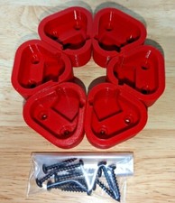 Six-Pack Milwaukee M12 Battery Holder, Choose Color 3D Printed w/ Screws