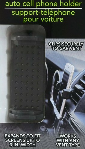 AUTO CELL PHONE HOLDER Clip to Car Vent Expands to 3" to fit Phones Universal
