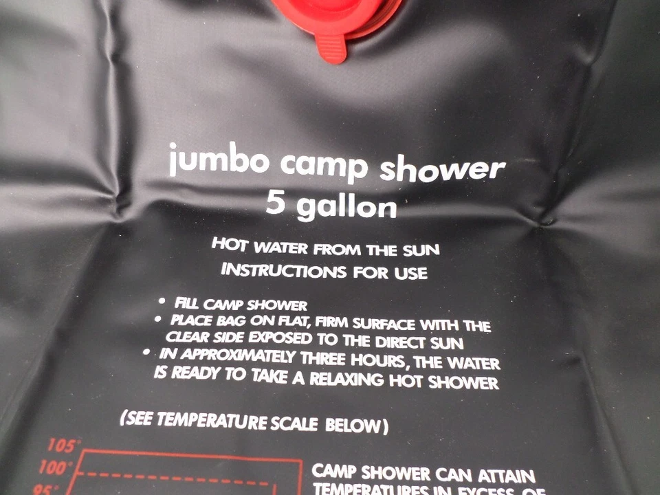 TEXSPORT - 5 galones Jumbo Camp ducha solar - NUEVO - SELLADO - SIN CAJA Foto 2 de 4