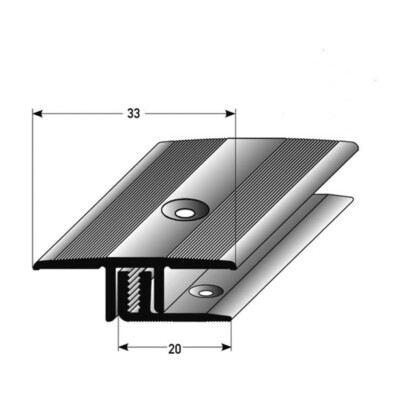 APL - Übergang 7-15 mm 1m Alu silber Metallprofile (13,99 /m)  (ID 19776)