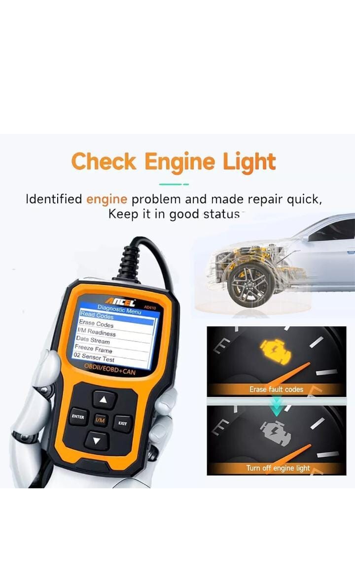 Ancel AD310 Classic Enhanced Universal OBD II Scanner Car Engine Fault Code Read-image