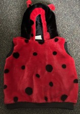 Ladybug Plush Hooded Halloween Costume Toddler Girl sz 1-3 Years Old Worn Once