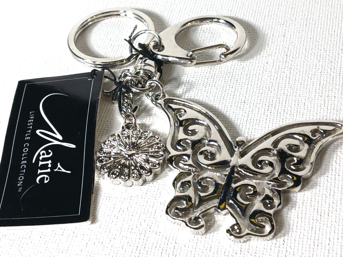 BUTTERFLY METAL KEYCHAIN PURSE CLIP