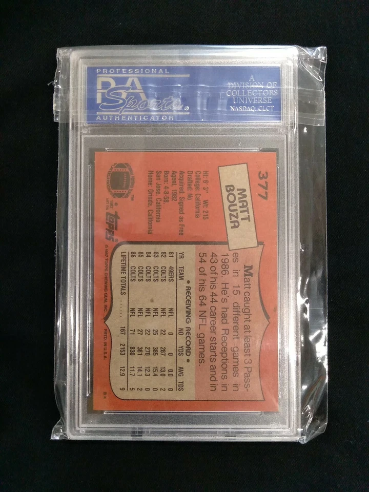 1987 Topps - Matt Bouza - #377 MINT Graded PSA 9 - Image 3 of 4