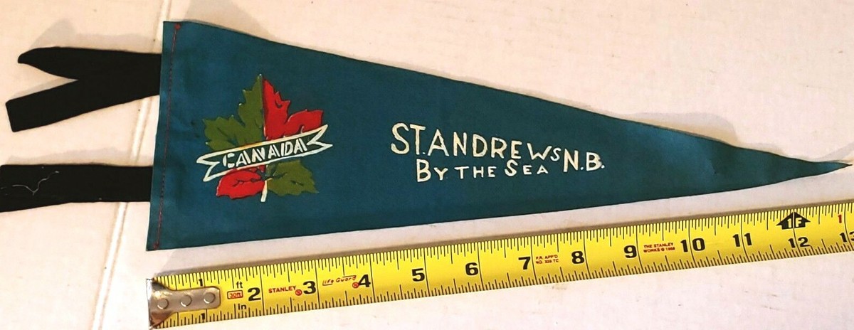 スペシャル　40s〜 SEABEES Pennant 1) VINTAGE ST. ANDREWS BY THE SEA N.B. CANADA PAINTED PENNANT, 13