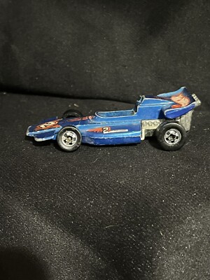 Formula Blue 2 Hot Wheels Blackwalls 1973 Formula Blue #2 Indy Car Blue Diecast USED ...