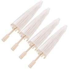 1PC DIY White Parasol DIY Painting Umbrella Painting Umbrella Paper Umbrella