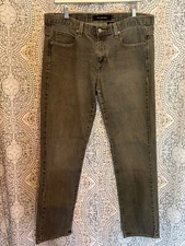 Calvin Klein Womens Gray Straight-Leg Denim Jeans Size 12 Made In Colombia