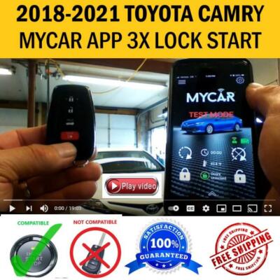 SMART PHONE APP PLUG & PLAY REMOTE START 2018-2021 TOYOTA CAMRY PUSH TO START