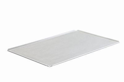 gastlando - Backblech EN 60x40, Aluminium, perforiert, 10 mm hoch, 45° Winkel