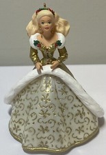 Holiday Barbie 1994 Hallmark Keepsake  Ornament Displayed in EUC Vintage
