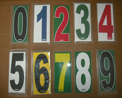 SET OF 4 BRK Kart Racing Adhesive Number CHOOSE YOUR # & COLOR