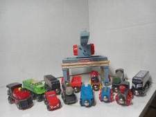 lot of 13 Items of Wooden Toy Trains from Thomas Wooden Railway, Brio, and more