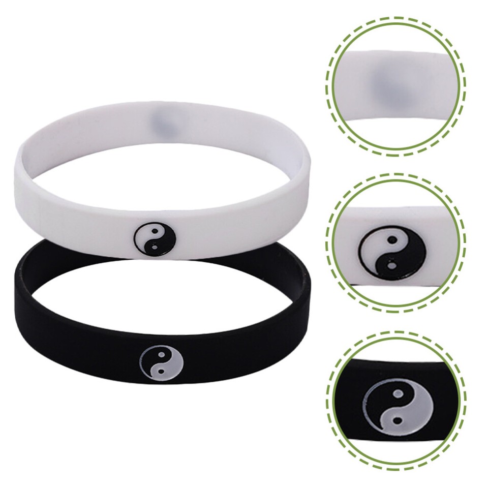2Pcs Silicone Bracelet Silicone Wristbands Women Rubber Wristbands eBay