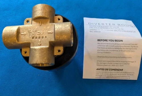 Signature Hardware 446519 SH6103 3/4" 6 Way Brass Transfer Valve - Picture 3 of 5