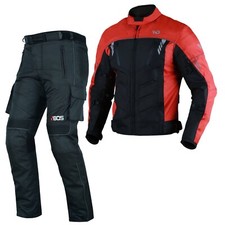 Motorradkombi Herren Motorrad Jacke mit Hose Textil Kombi Motorradkombi Neu