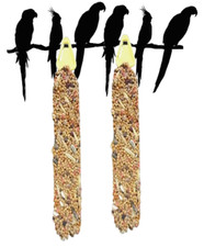 Pet Parrots Cockatiels Aviary Caged Bird Fruity Fruit Seed Stick Treat 2 pack
