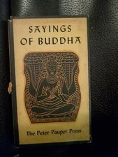 Sayings of Buddha-Peter Pauper Press 1957 1st Ed w/ Dust Cover Wood-Engravings