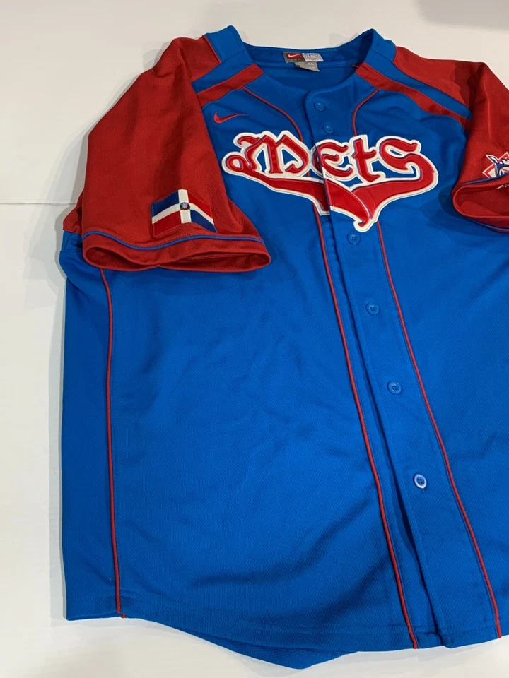 JOSE REYES NEW YORK METS NIKE JERSEY DOMINICAN REPUBLIC FLAG SEWN XL #7 - Image 3 of 4