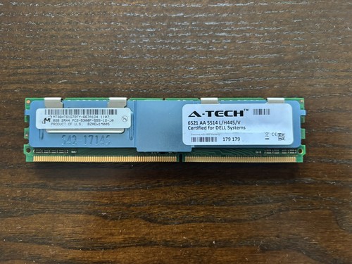 MICRON 8GB MT36HTS1G72FY-667A1D4 MEMORY RAM 2RX4 PC2-5300F-555-12-J0