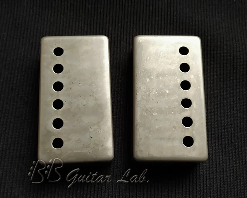 PRO RELIC Vintage Aged Nickel Silver PAF Humbucker Covers Set 2pc 49.2 mm