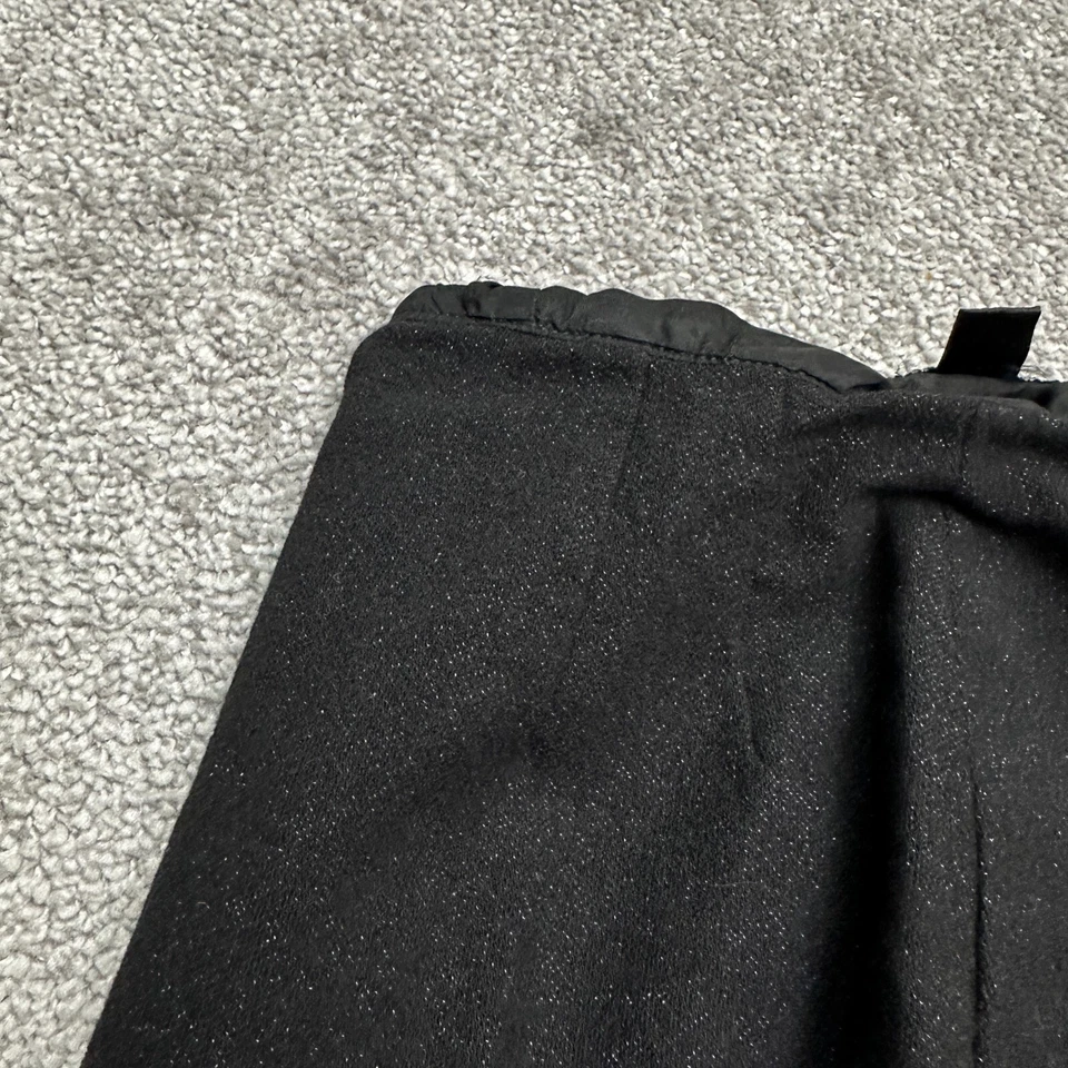 Falda midi con dobladillo festoneado Emanuel Ungaro para mujer 10/44 negra lana brillo Foto 4 de 4