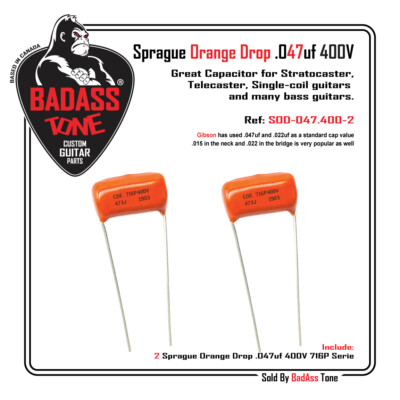 .047uf - 400V 716P Series Sprague Orange Drop - Guitar tone cap - Qty (2)
