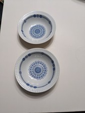 Pontesa Bowls (2) Berry Spain Blue White 5.5"D X