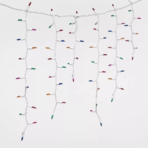 Wondershop 300ct High Density Icicle Multicolor Lights with White Wire - Picture 3 of 5